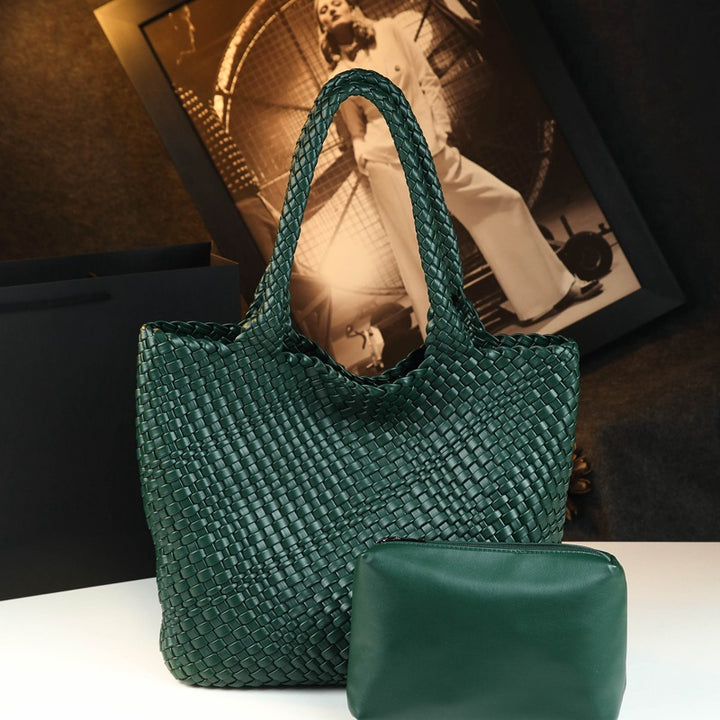 Borsa tote intrecciata in pelle da donna