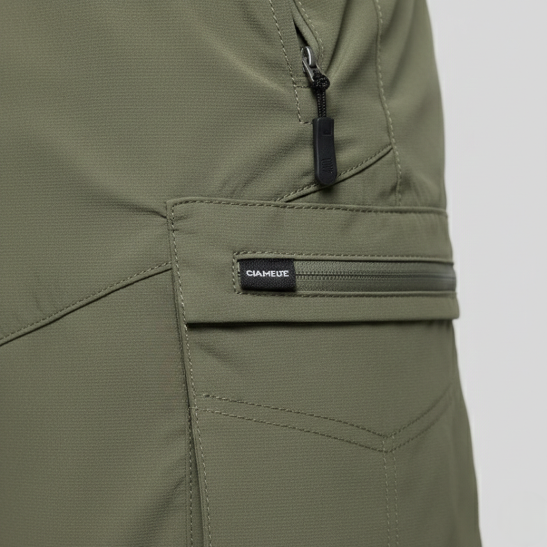 Men's Cargo Bermuda Shorts with Stretch and Water-Repellent Properties