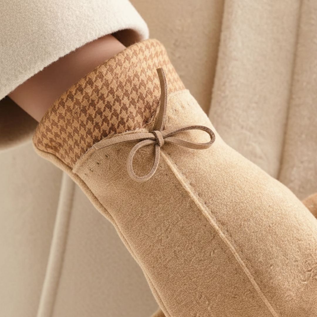 Women's Gloves with Bow Detail