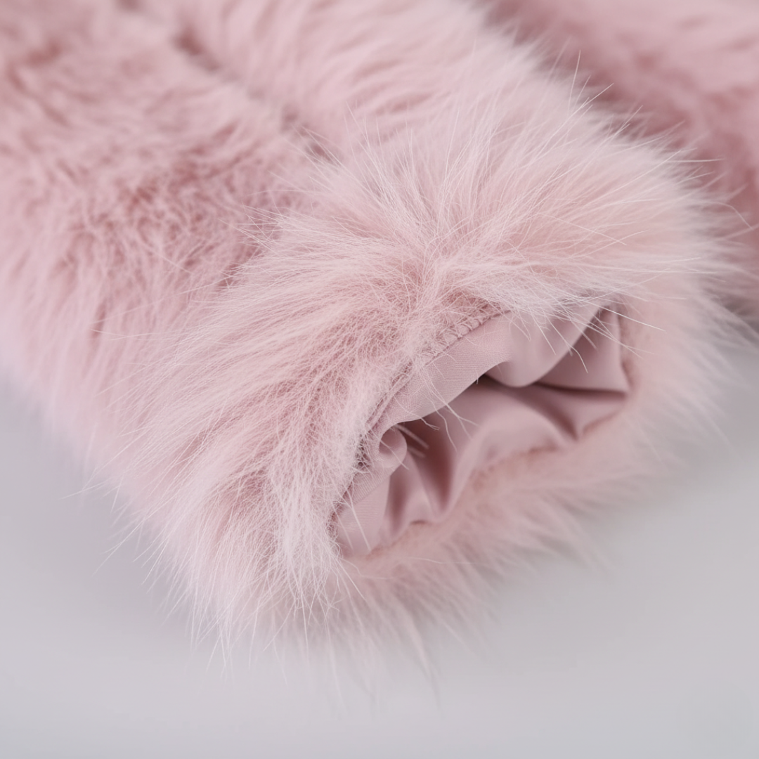 Long Synthetic Fur Coat for Women
