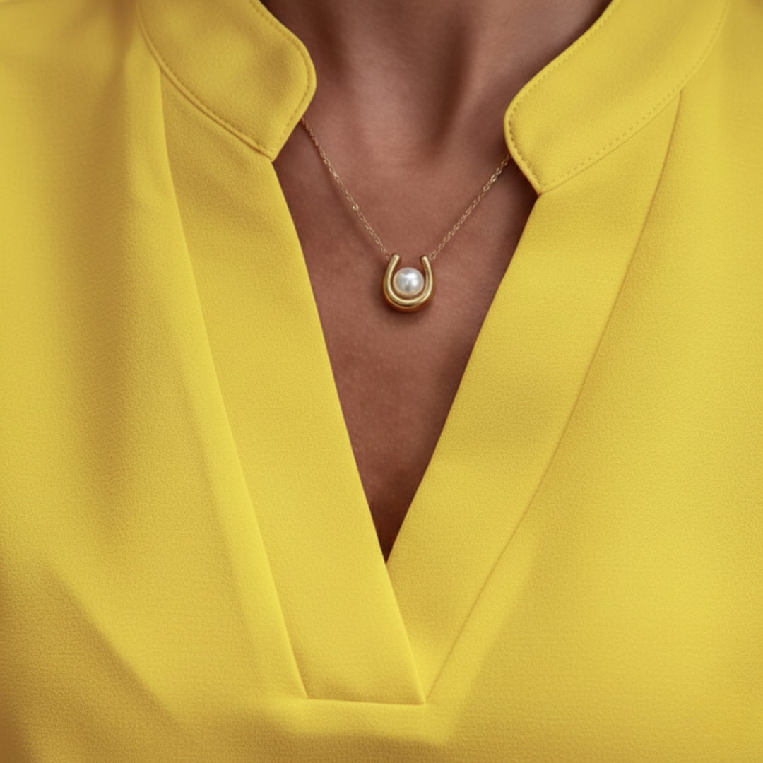 V-Neck Blouse in Pistachio with Short Sleeves for Women