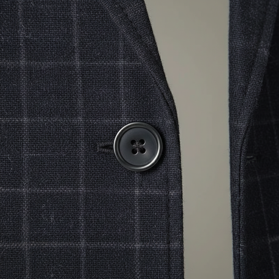 Slim Fit Men's Checkered Blazer