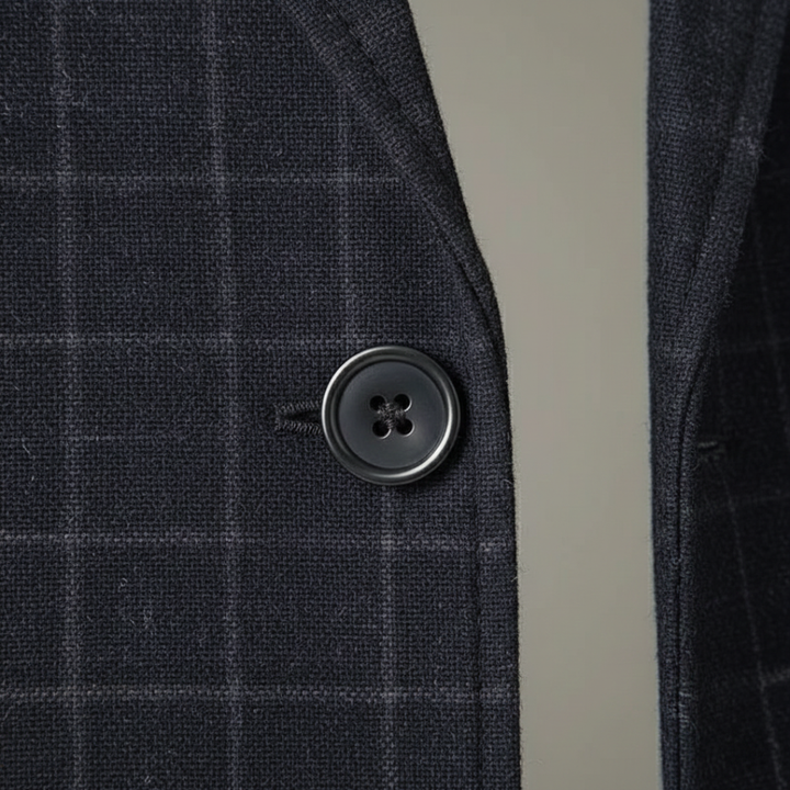 Blazer slim fit a quadri da uomo