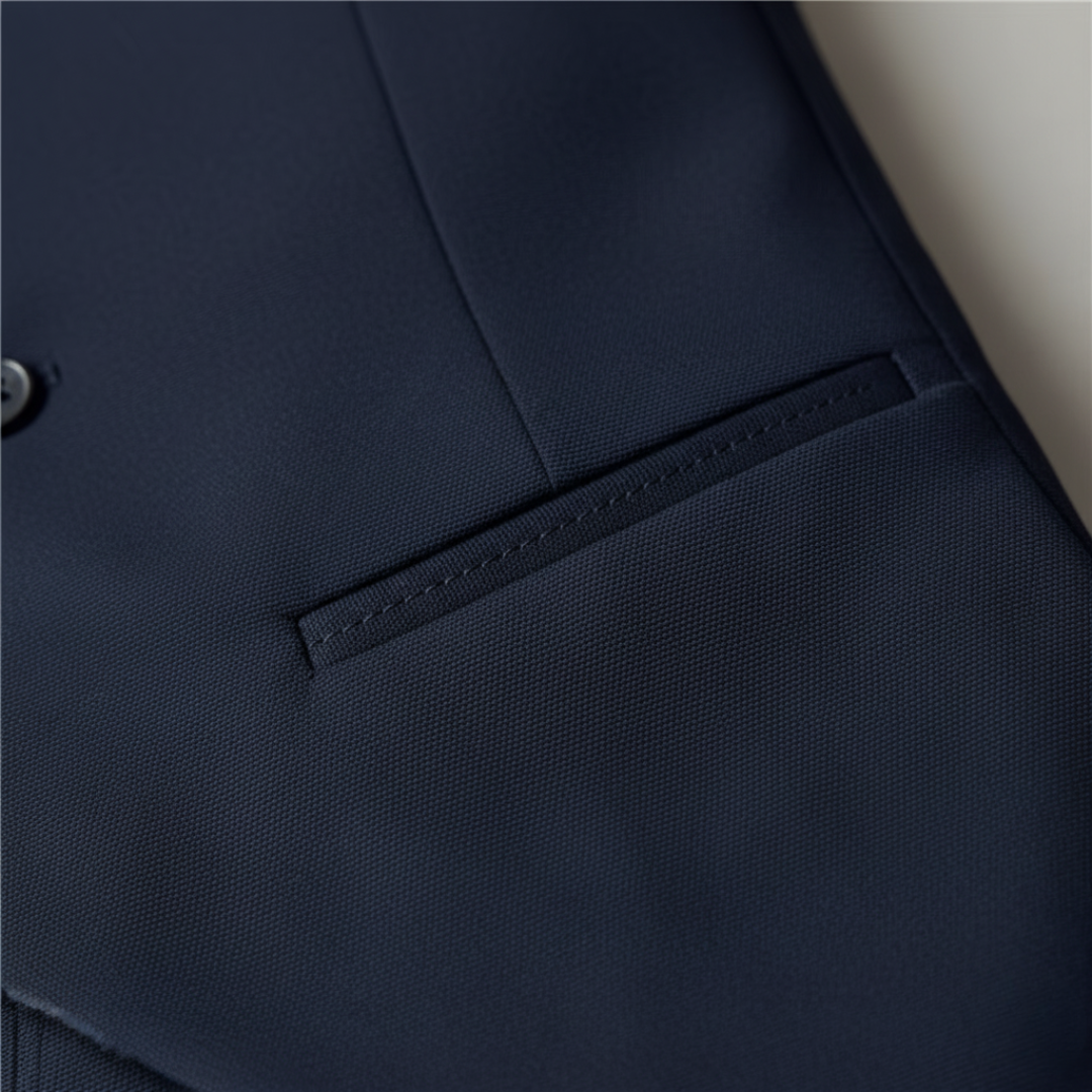 Men's Slim Fit Stretch Fabric Waistcoat with V-Neck and Buttons