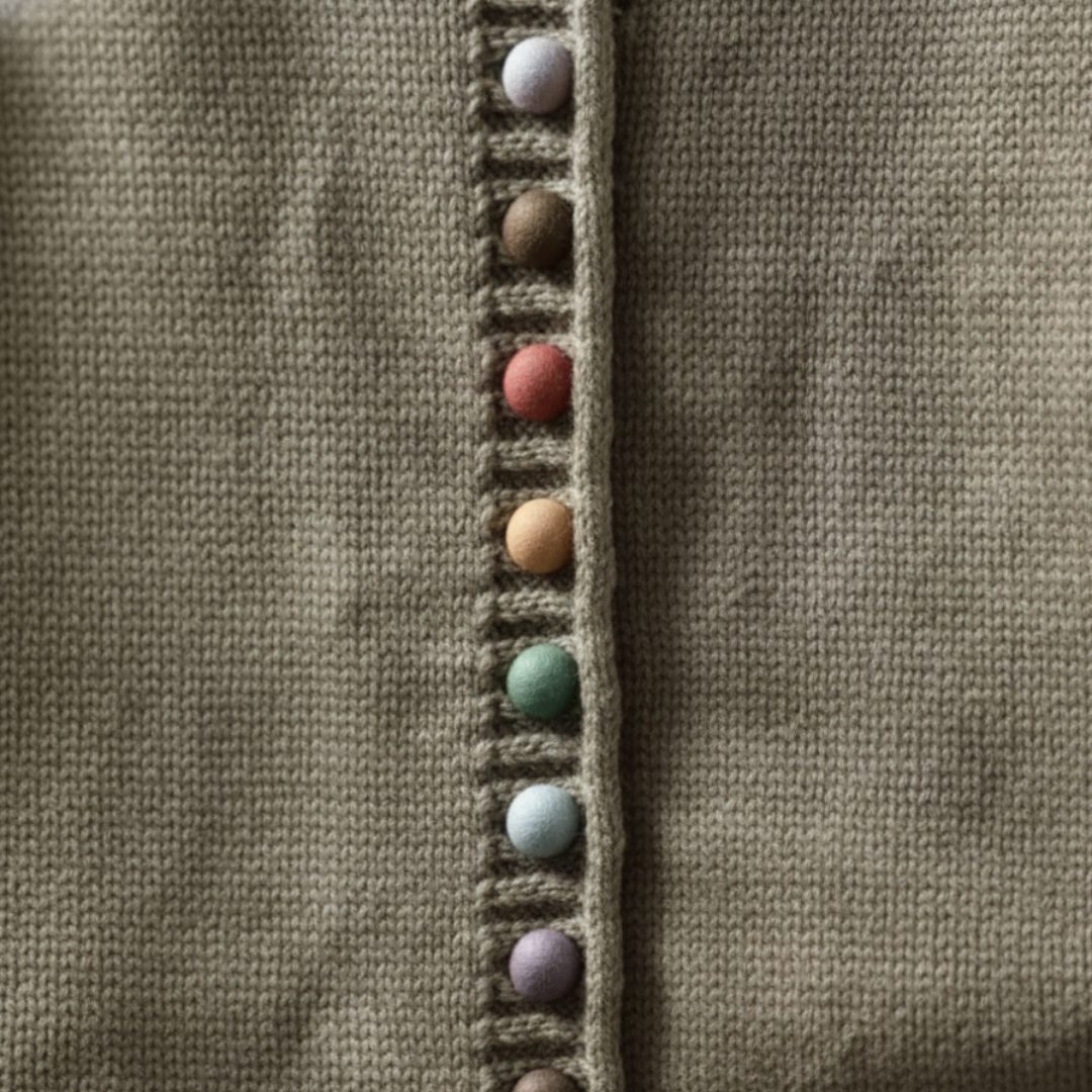 Women's Knitted Vest Acrylic Wool Colored Buttons