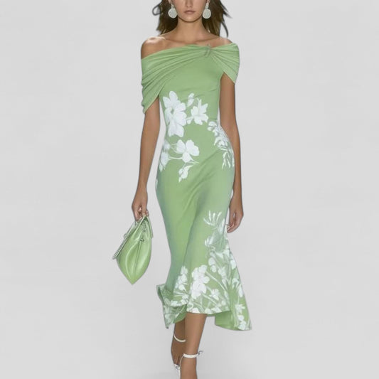 Women's Velvet Midi Dress | Elegant Sleeveless V-Neck Evening Gown 1
