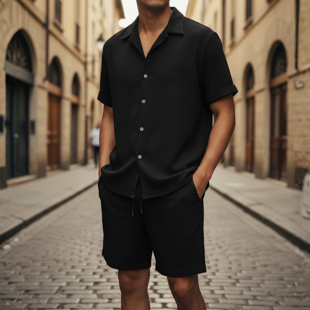 Men's Summer Complete Set: Shirt and Coordinated Shorts