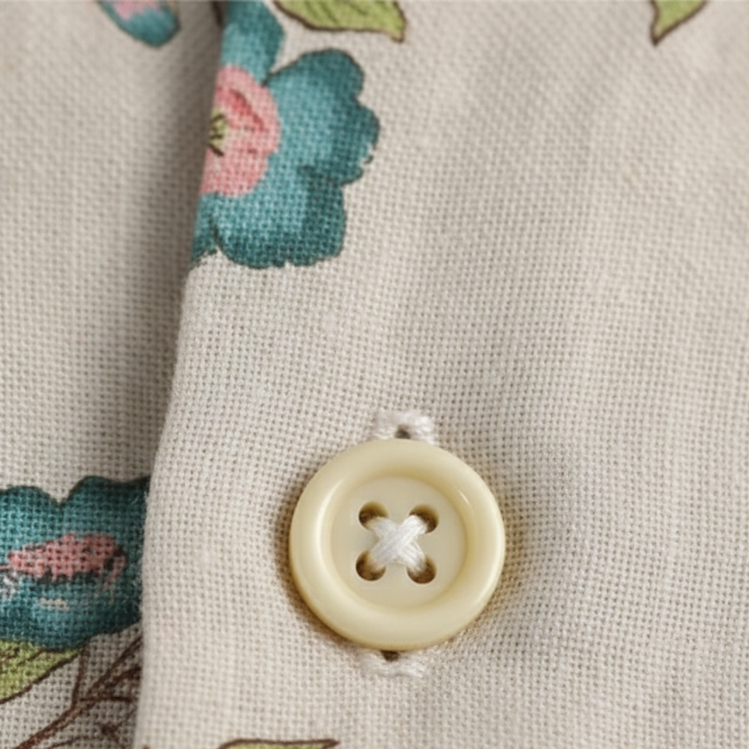 Embroidered Floral Short Sleeve Blouse with Peter Pan Collar for Women