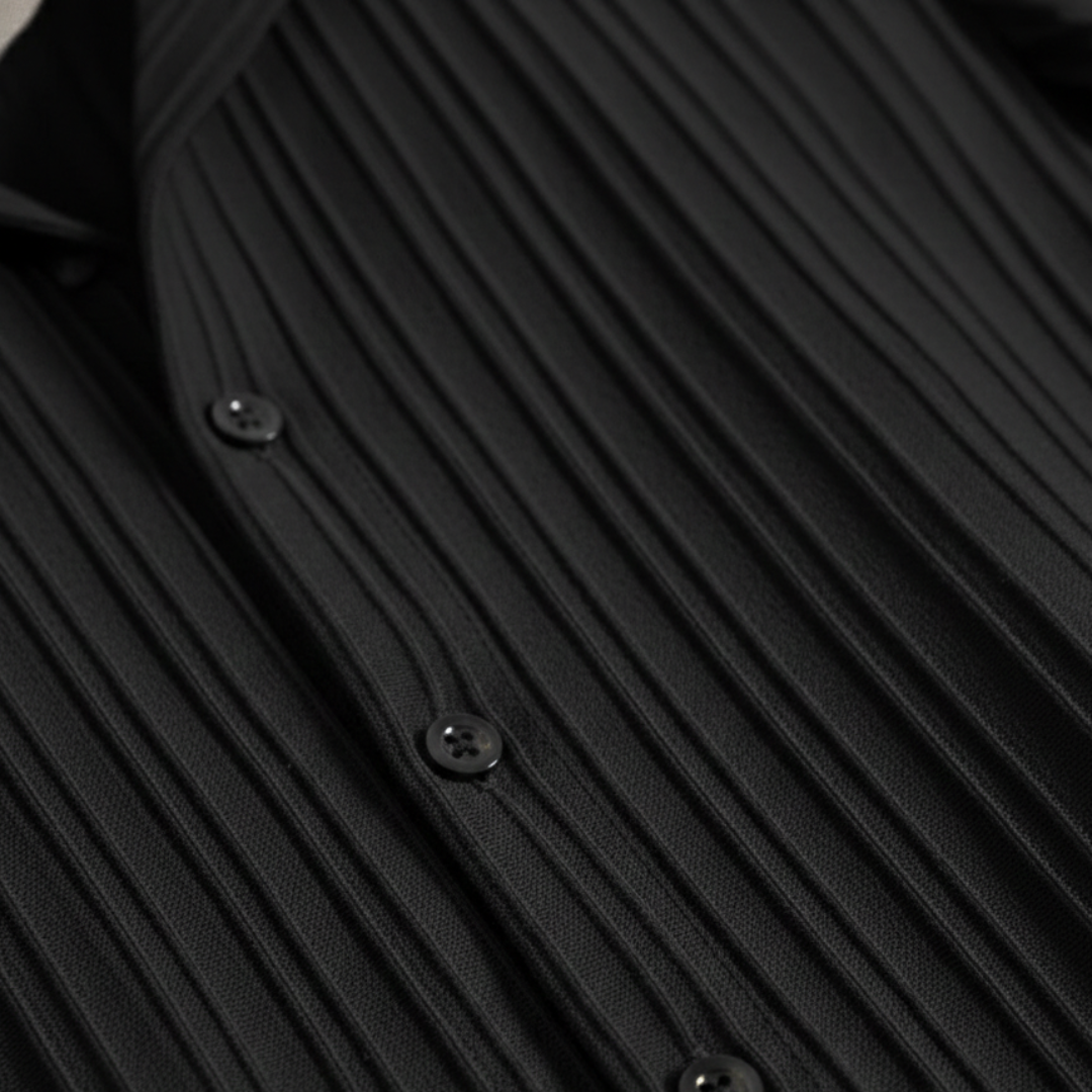 Men's Summer Coordinated Ribbed Shirt and Pants Set
