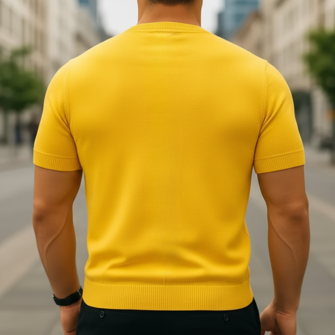 Men's Short Sleeve Cashmere Sweater