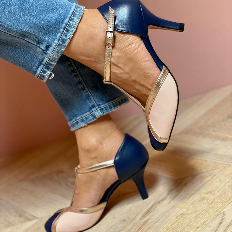 Alessia™ | Colorful T-Strap Pumps with Round Toe 1