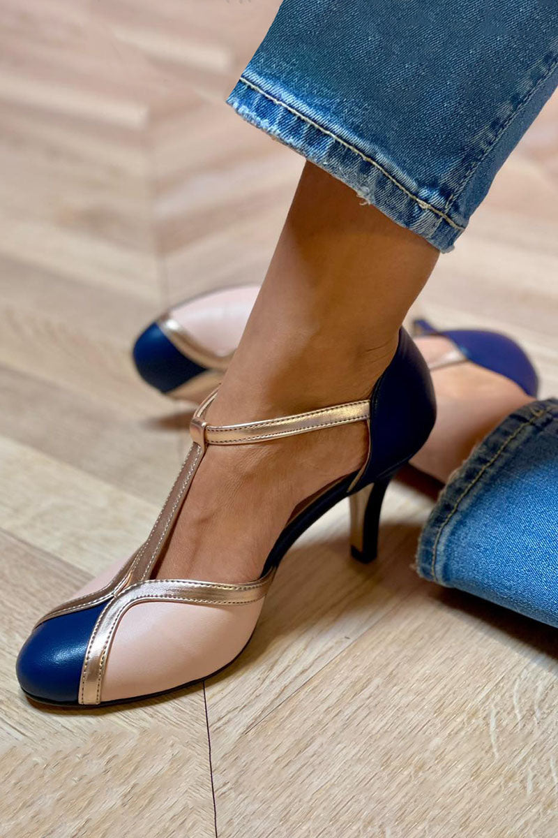 Alessia™ | Colorful T-Strap Pumps with Round Toe 2