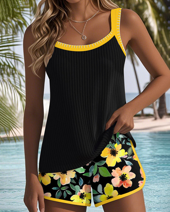 Tankini modellante per donna con controllo della pancia