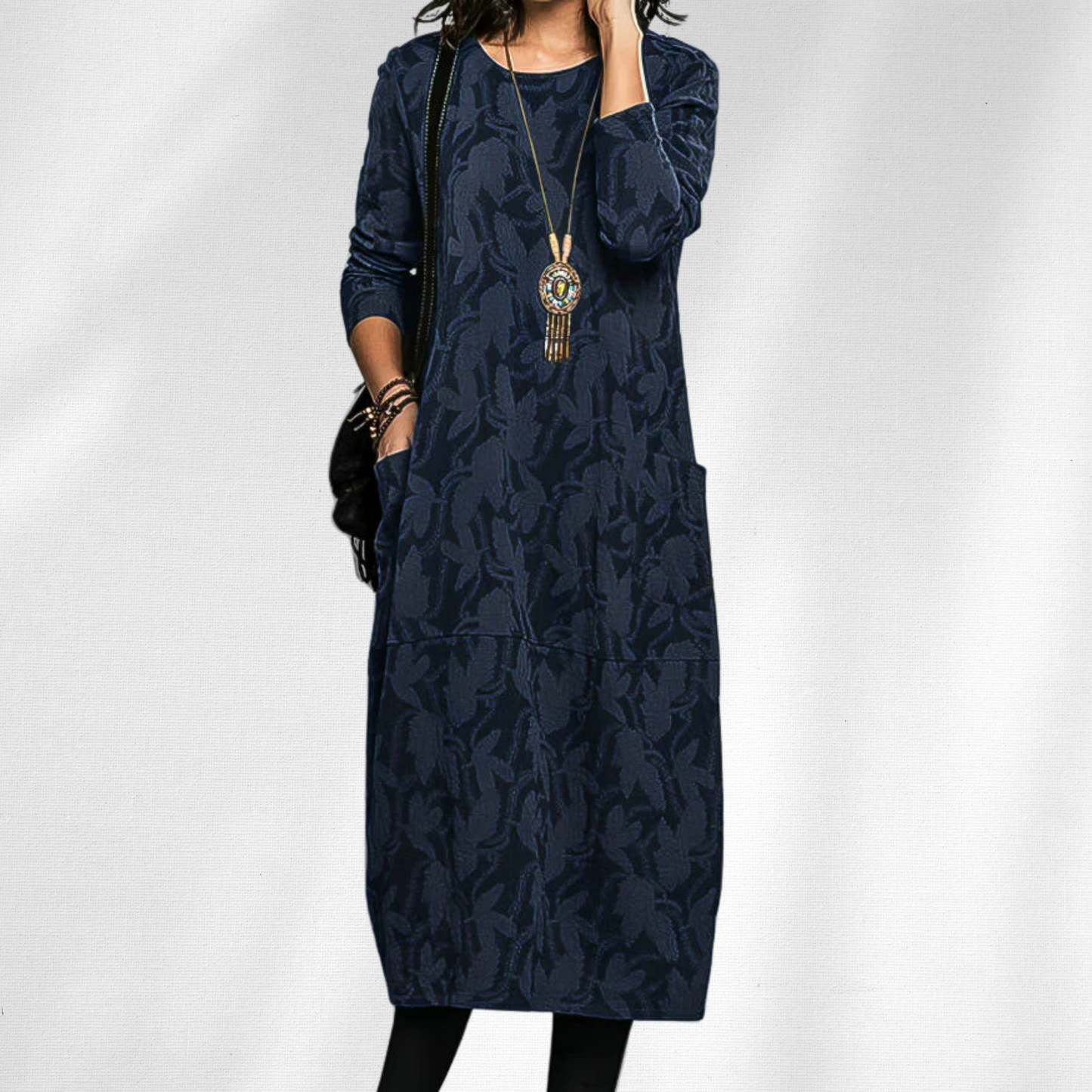 Aurora™ | Elegant Crewneck Winter Dress 2