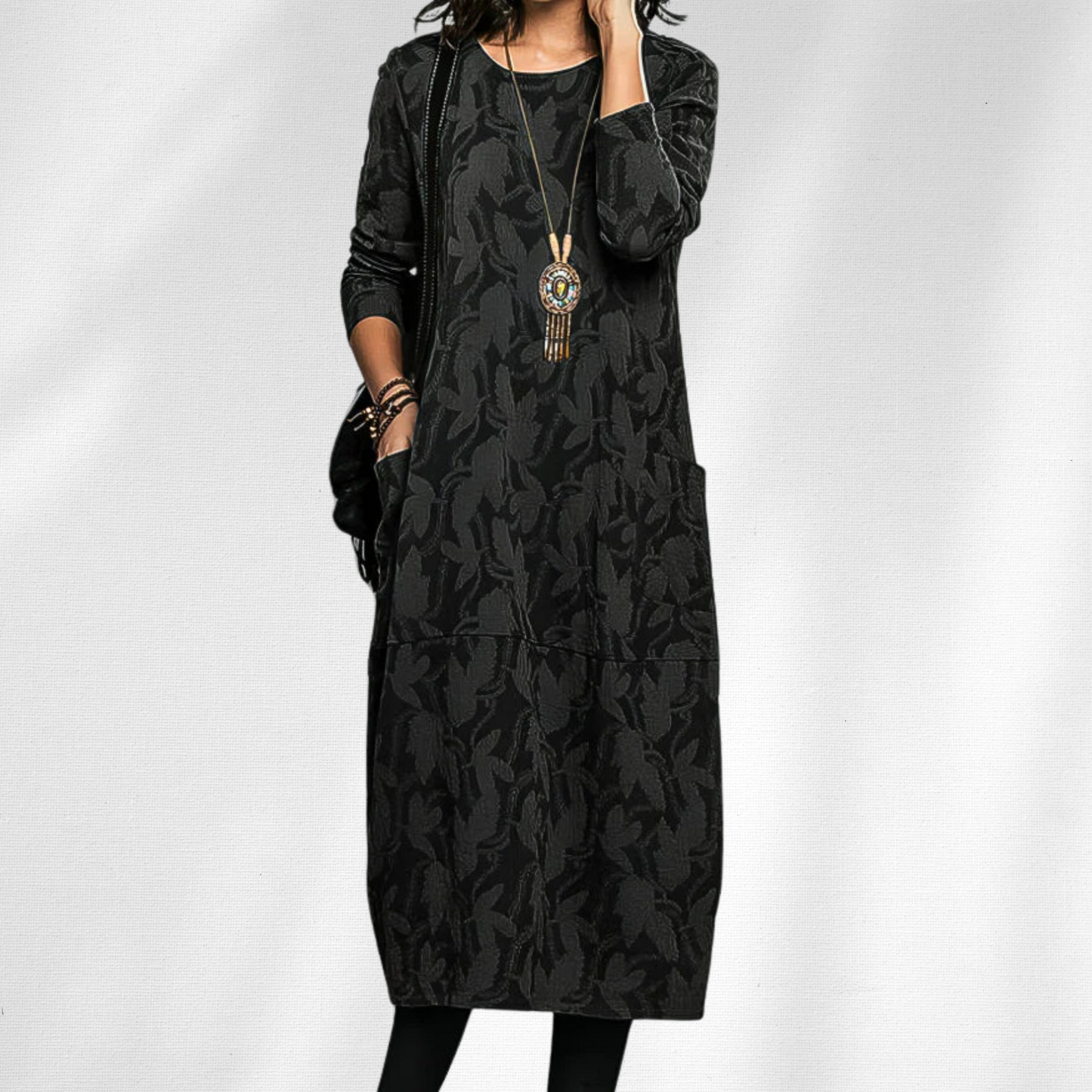 Aurora™ | Elegant Crewneck Winter Dress 3