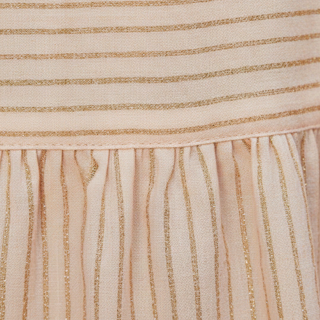 Women's Beige Maxi Dress with Long Sleeves