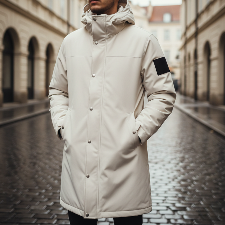 Men's Double-Breasted Winter Coat Made of High-Quality Material
