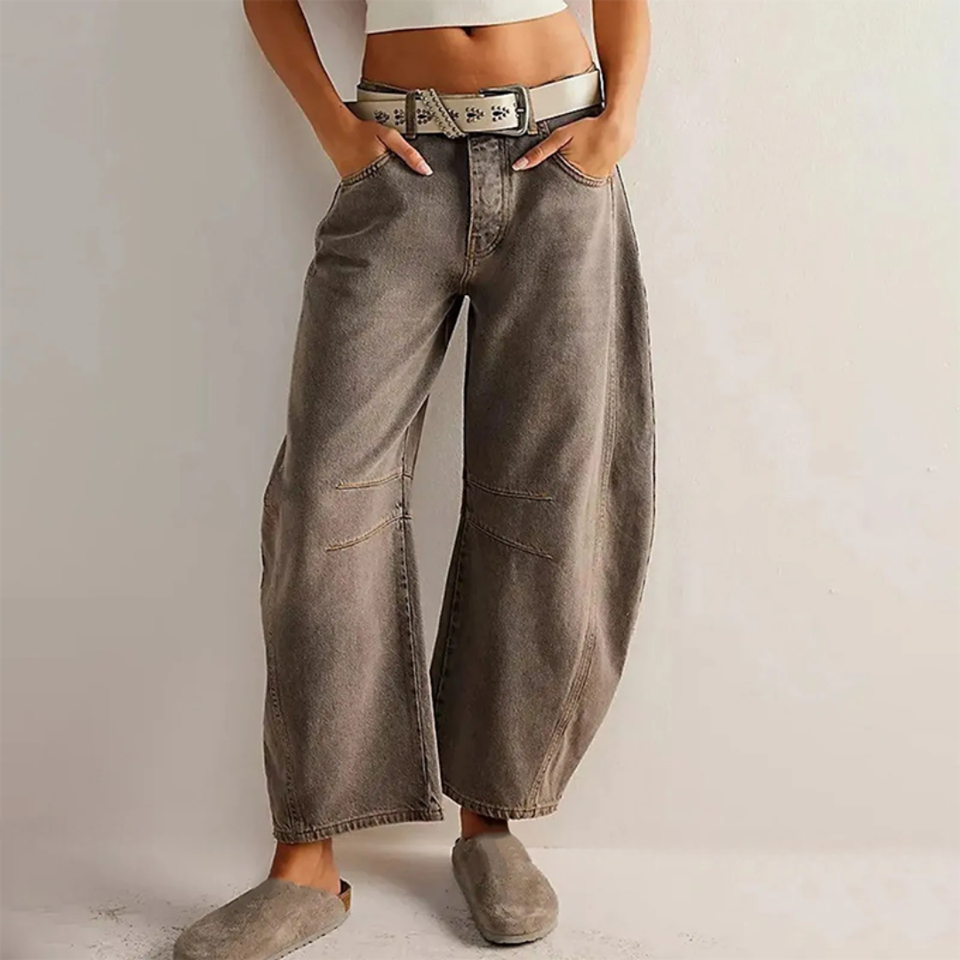 Barrel | Women's High Waist Barrel Leg Jeans Relaxed Fit Denim 2