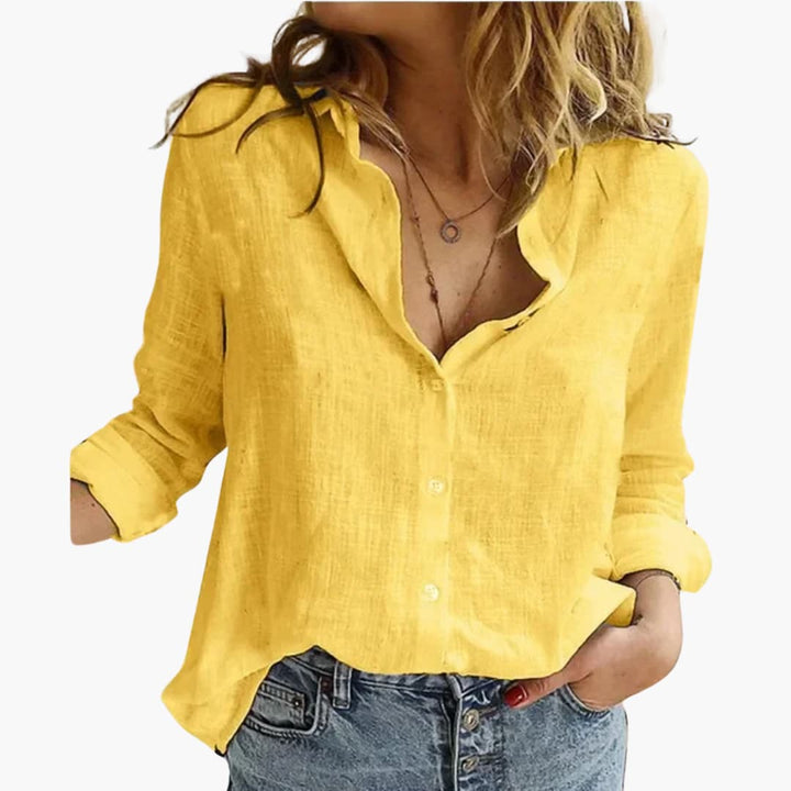 Camicia da donna a maniche lunghe con bottoni