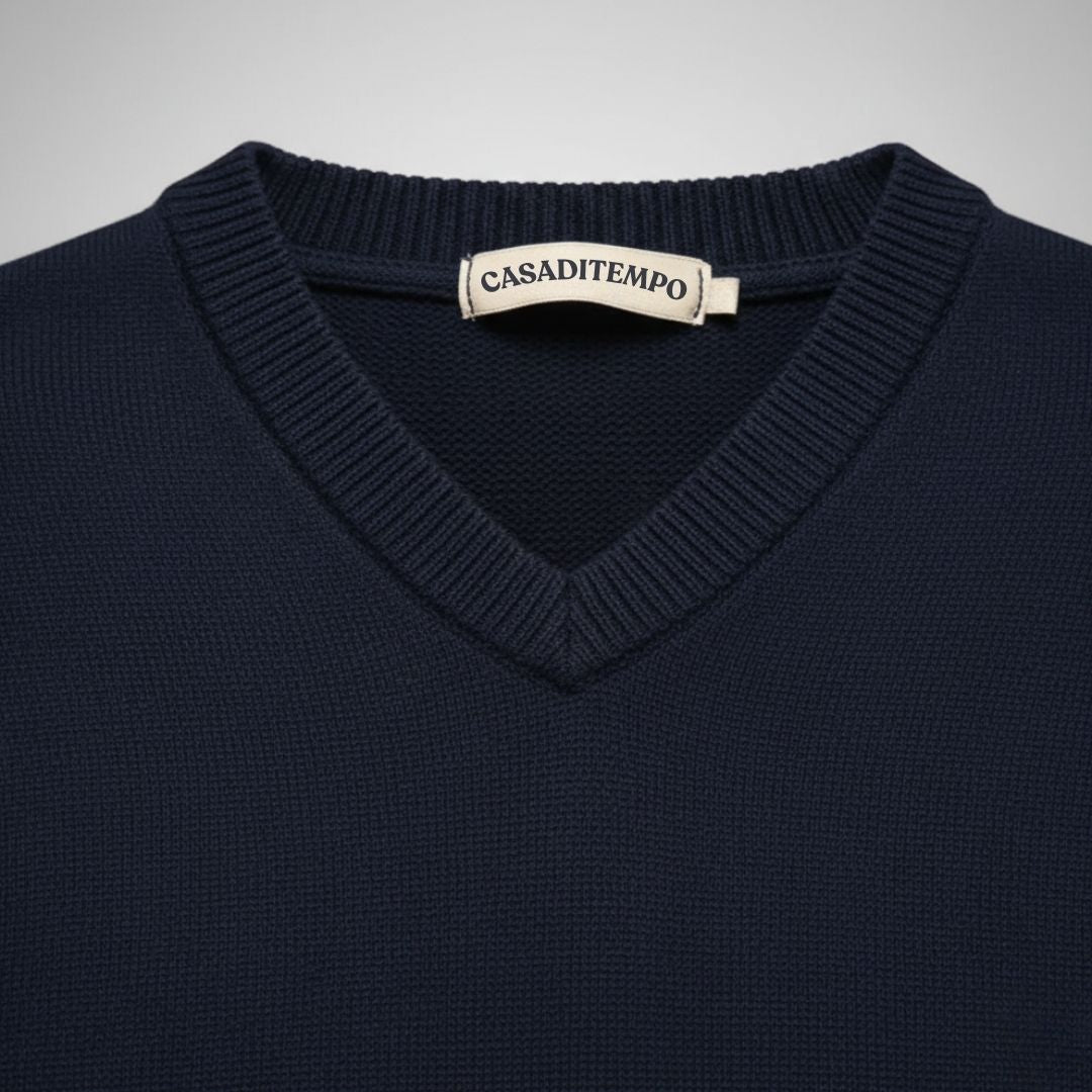 Men's Sleeveless Sweater V-Neck in Polyester