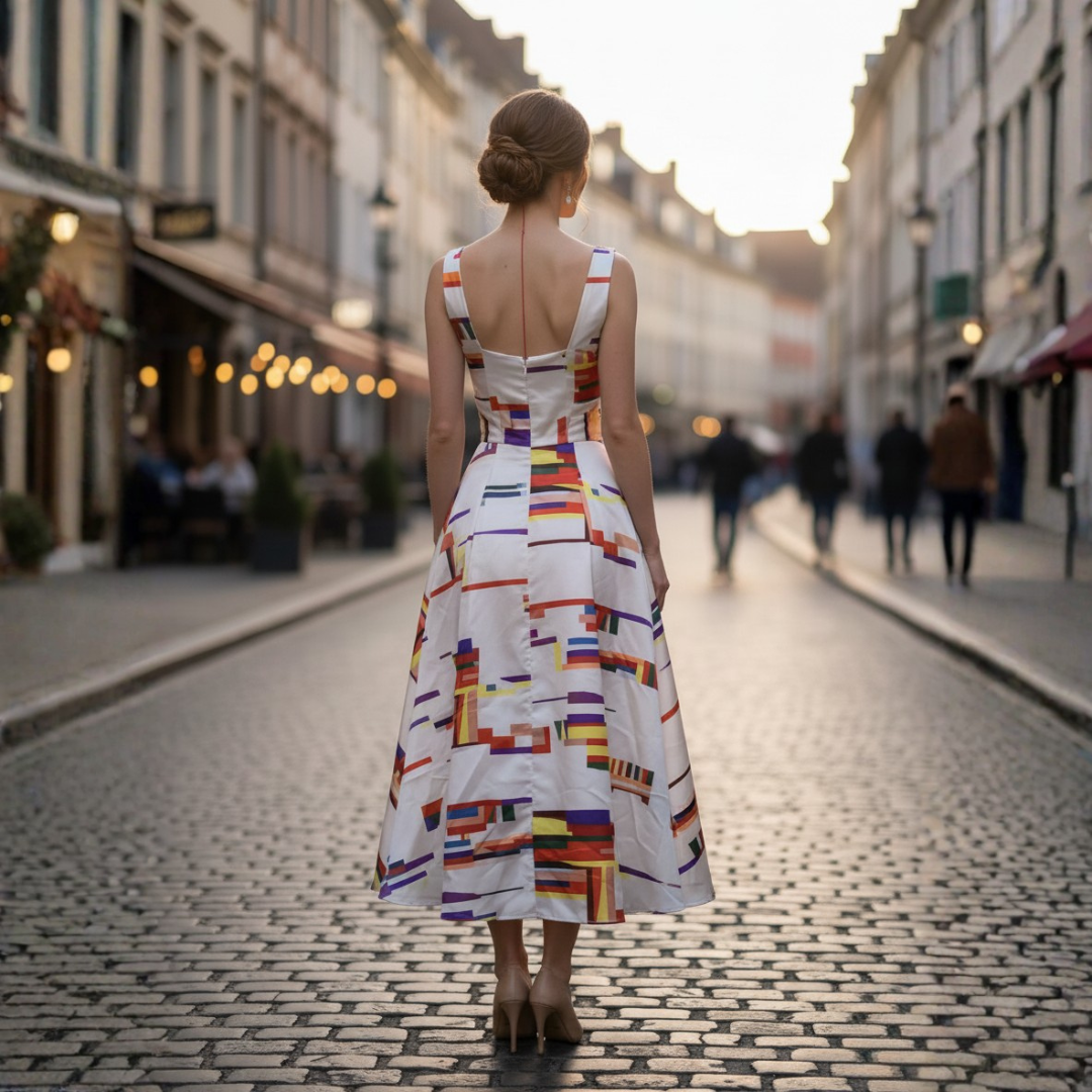 Women's Colorful Sleeveless Dress