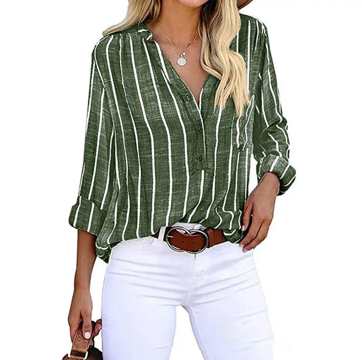 Blusa casual a righe