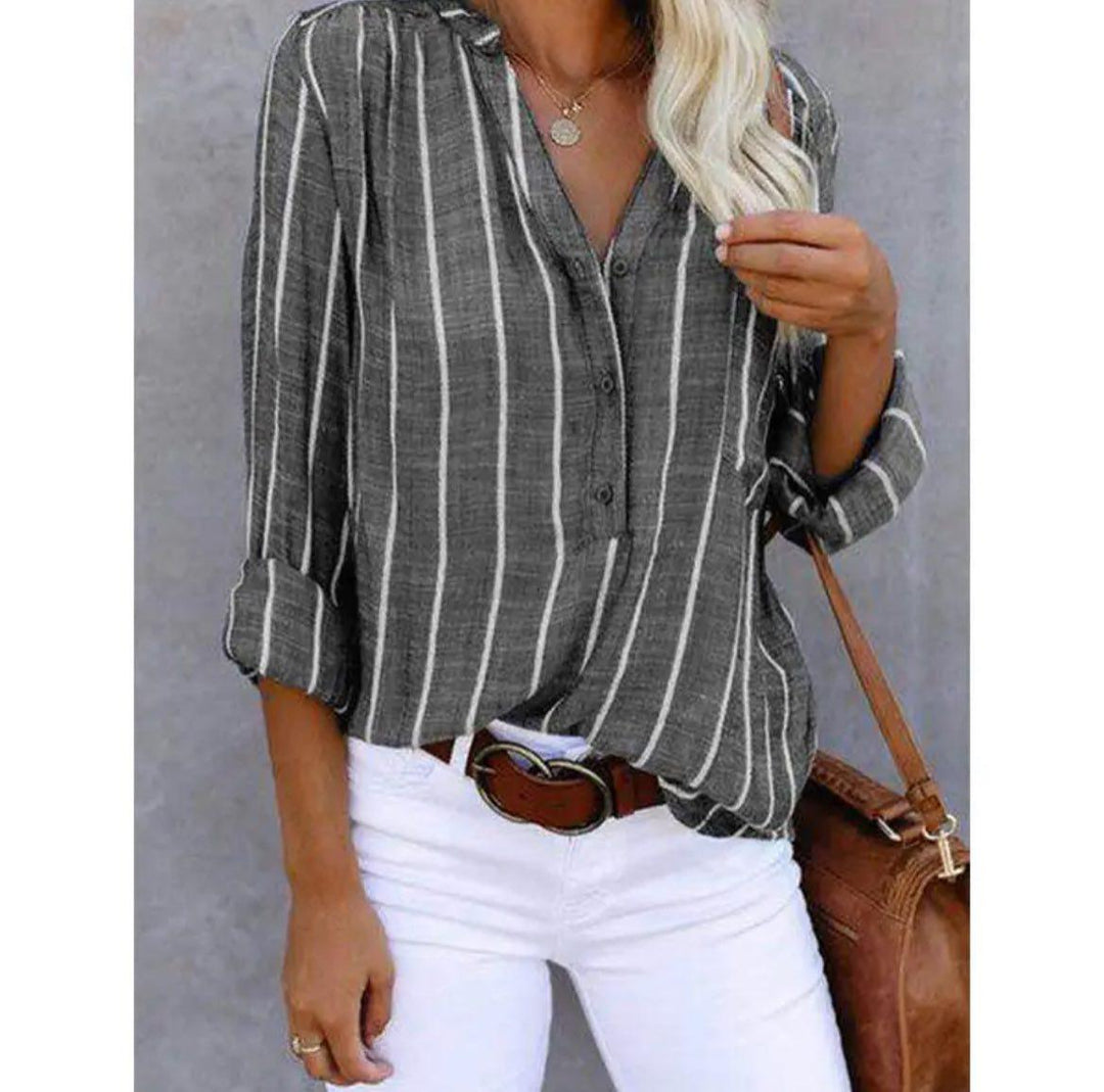 Blusa casual a righe