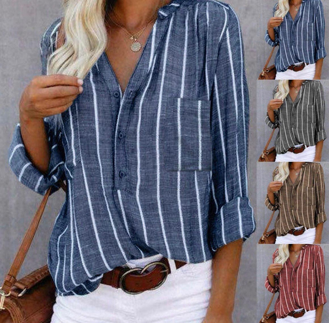 Blusa casual a righe