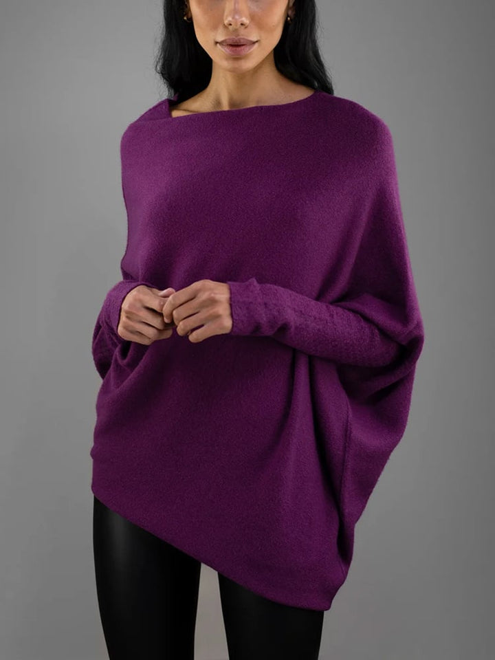 Maglione da donna a maniche lunghe con spalle scoperte