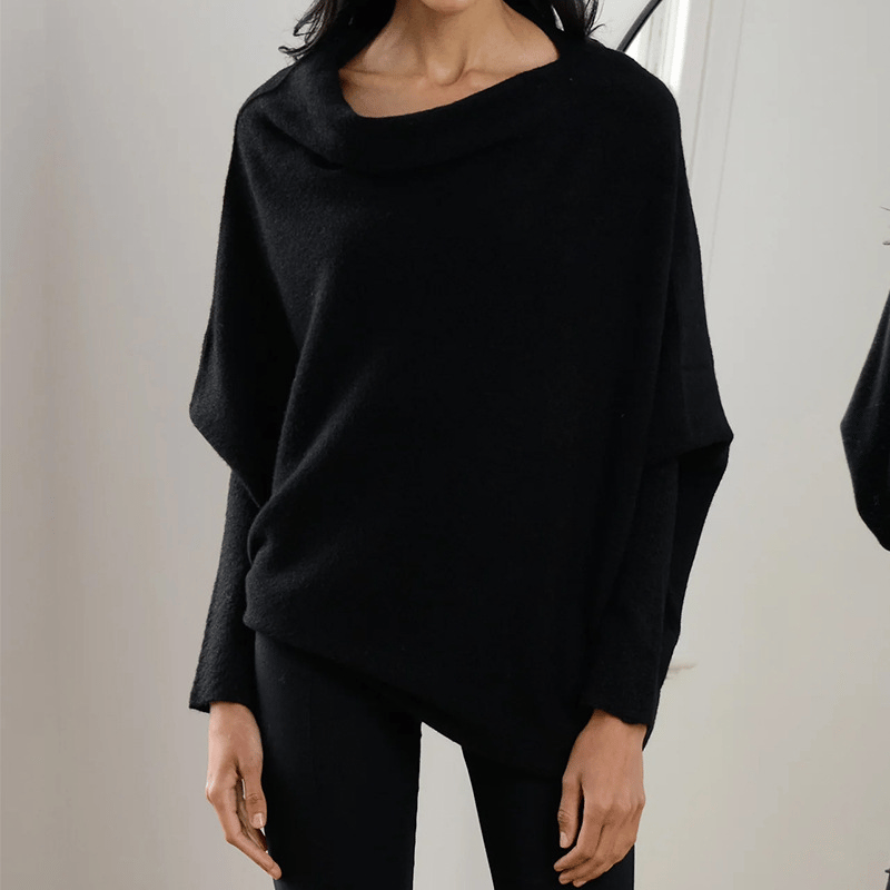 Maglione da donna a maniche lunghe con spalle scoperte
