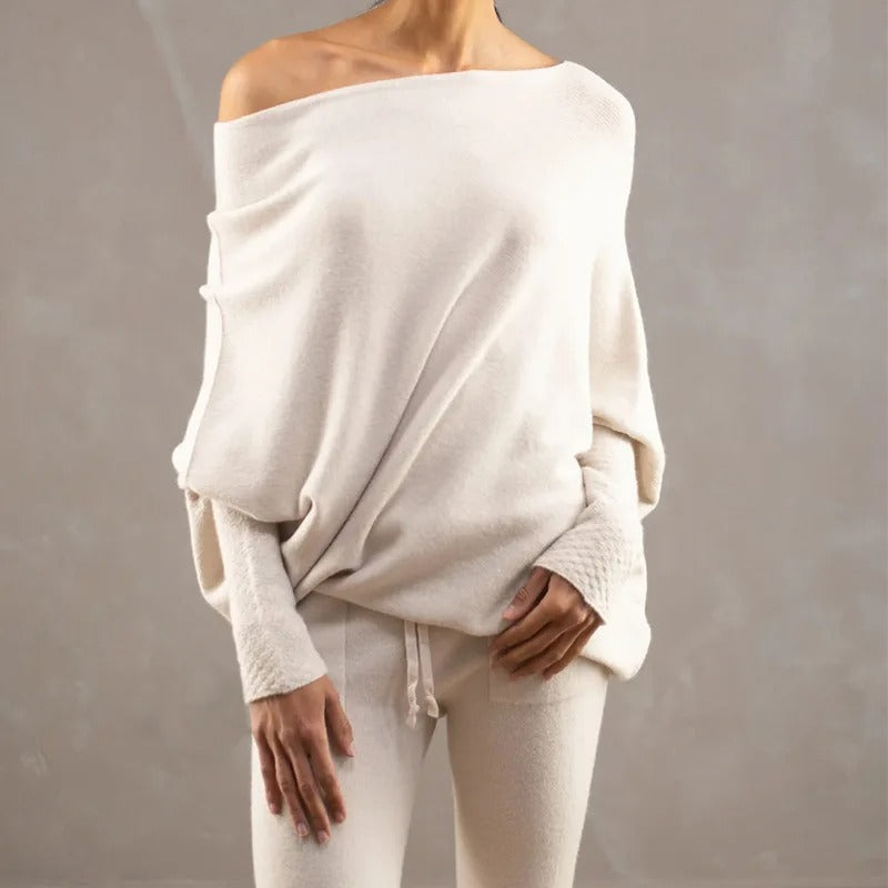 Women's Off Shoulder Long Sleeve Sweater