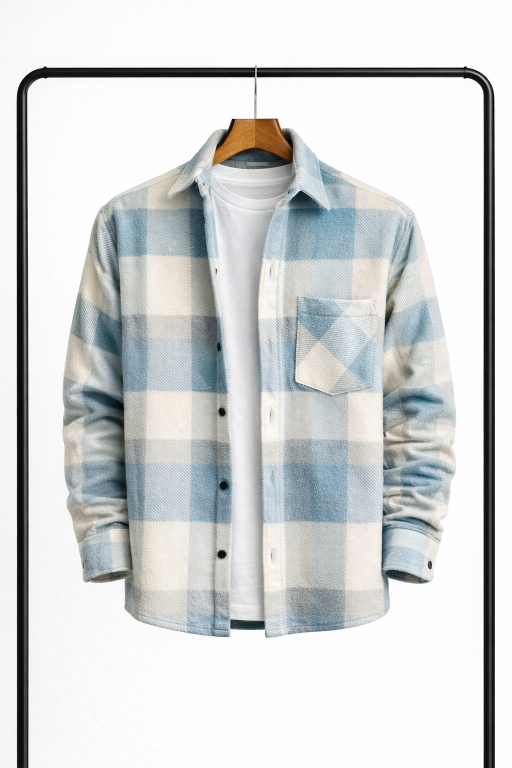 Men's Flannel Checkered Shirt Sleeveless Long Sleeve