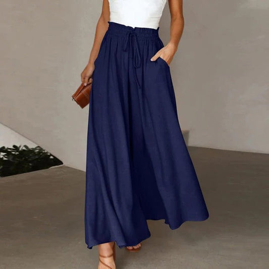 Clementine | Women's High Waisted Wide Leg Palazzo Pants 0