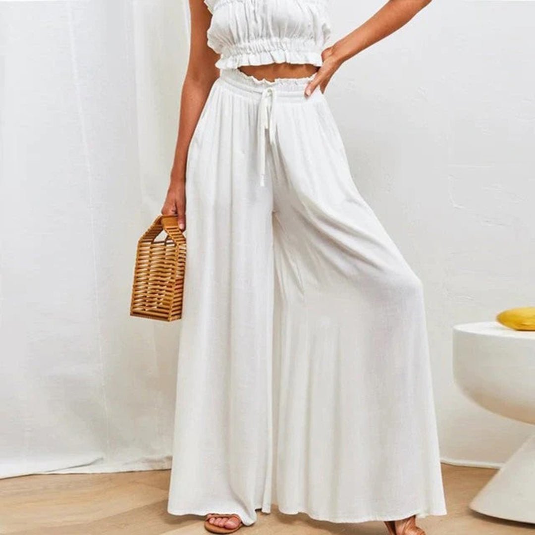 Clementine | Women's High Waisted Wide Leg Palazzo Pants 1