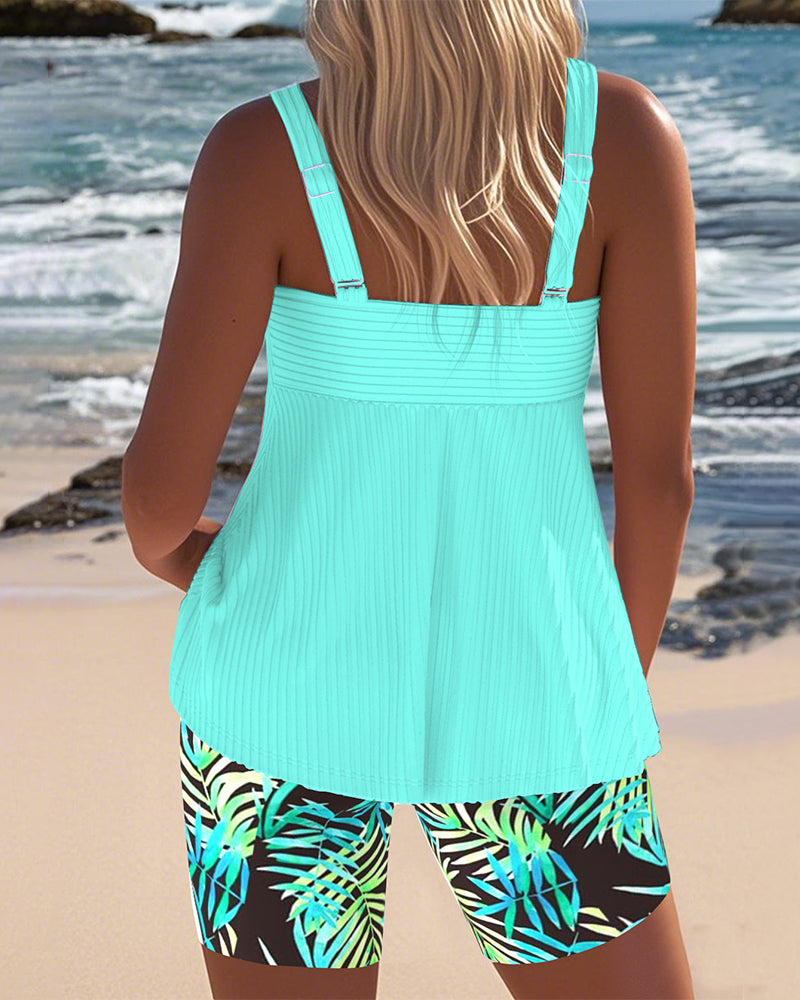 Women's Tummy Control Printed Tankini