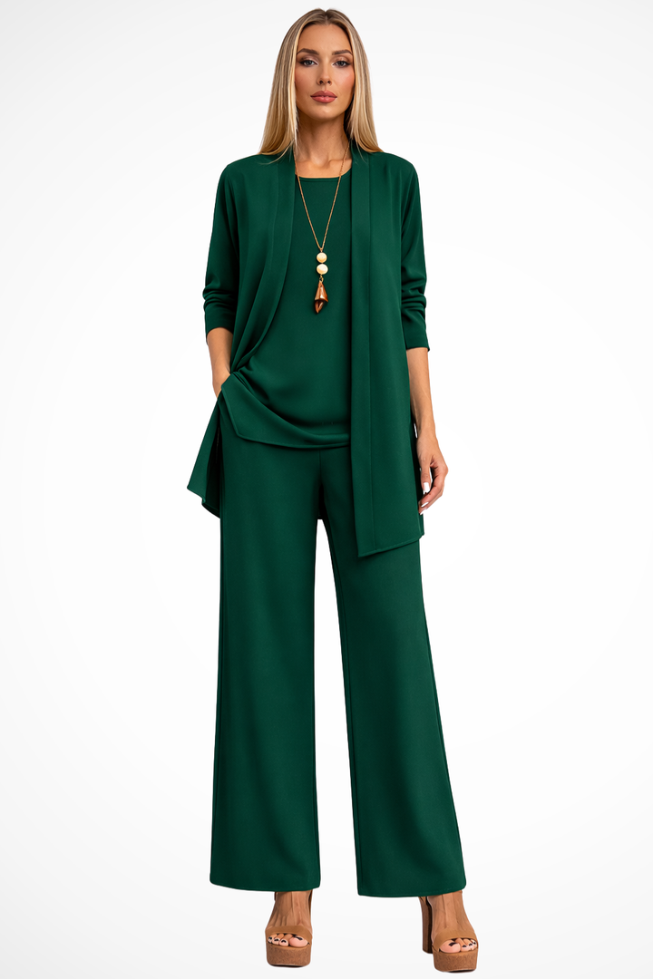 Completo elegante da donna in velluto senza maniche a 3 pezzi slim fit con bottoni per cerimonia