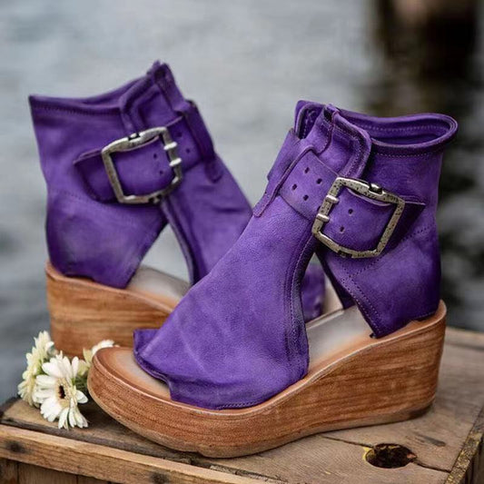 Dawn™ | Wedge Sandals with Buckle in Boho Style 0