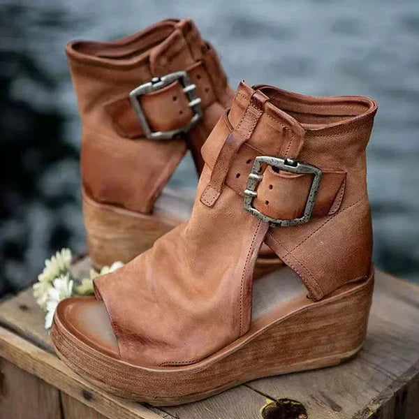 Dawn™ | Wedge Sandals with Buckle in Boho Style 3