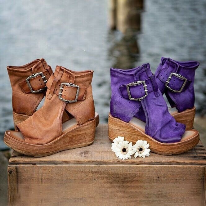 Dawn™ | Wedge Sandals with Buckle in Boho Style 4