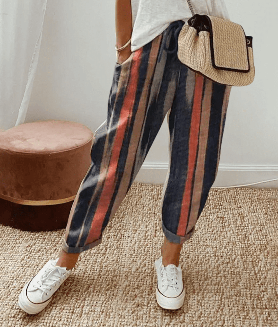 Elle™ | Flattering Fit & Comfort Waistband Trouser With Print 0