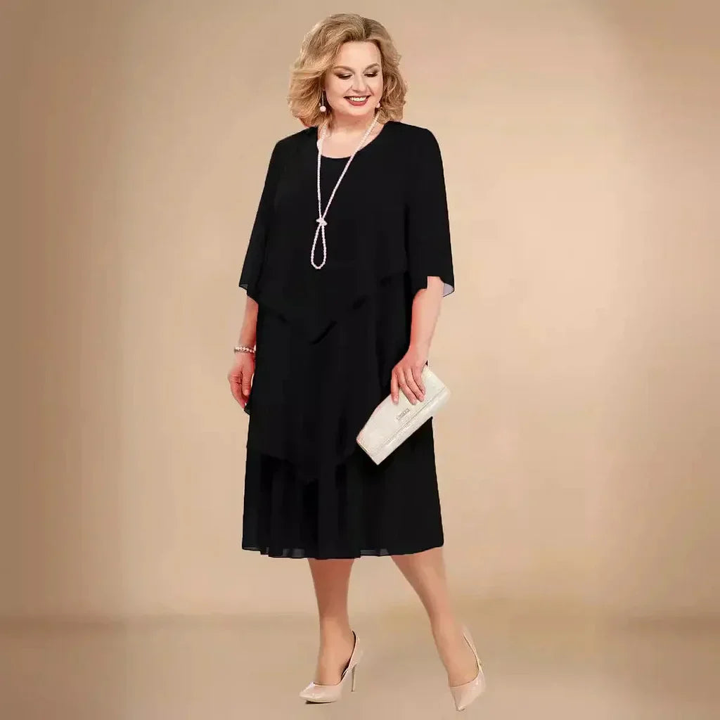 Ellen™ | Elegant Chiffon Dress 0