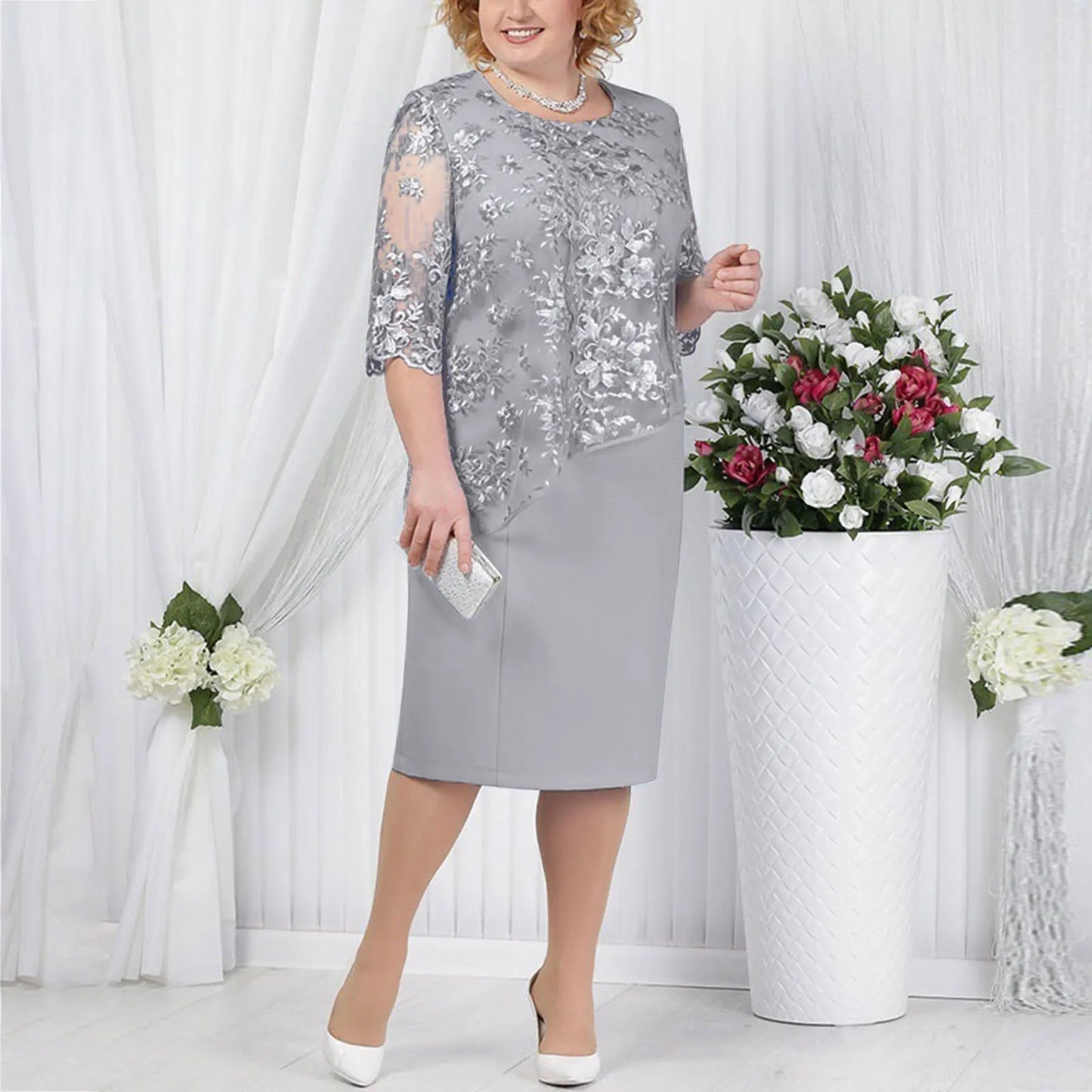 Frances™ | Short Sleeve Midi Dress 0