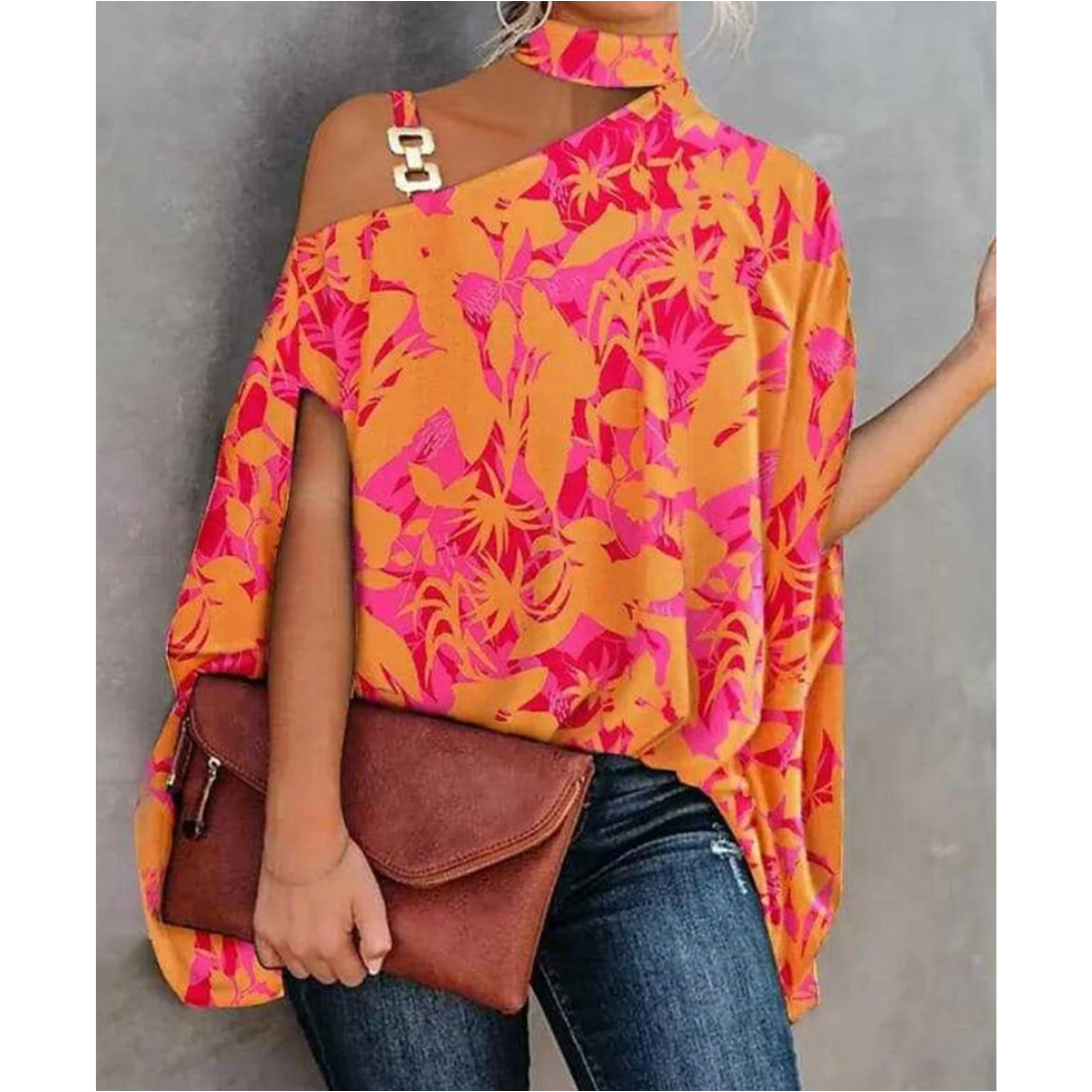 Women's Off Shoulder Striped Tunic