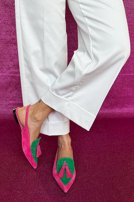 Frendessa™ | Colorful Ballet Flats with Fringes and Decorative Ankle Strap 0