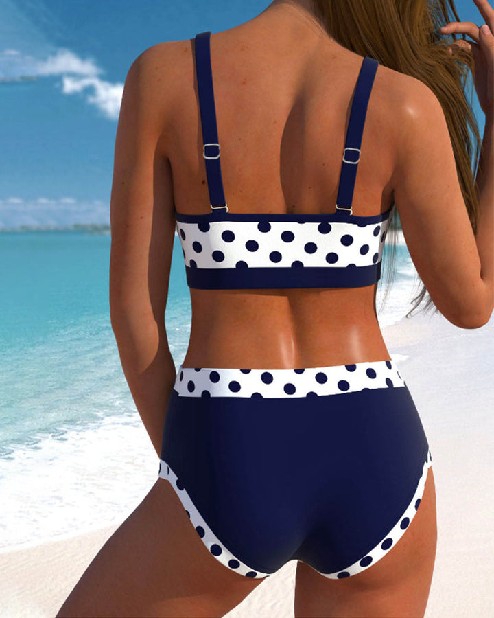 Completo bikini retrò a vita alta per donna