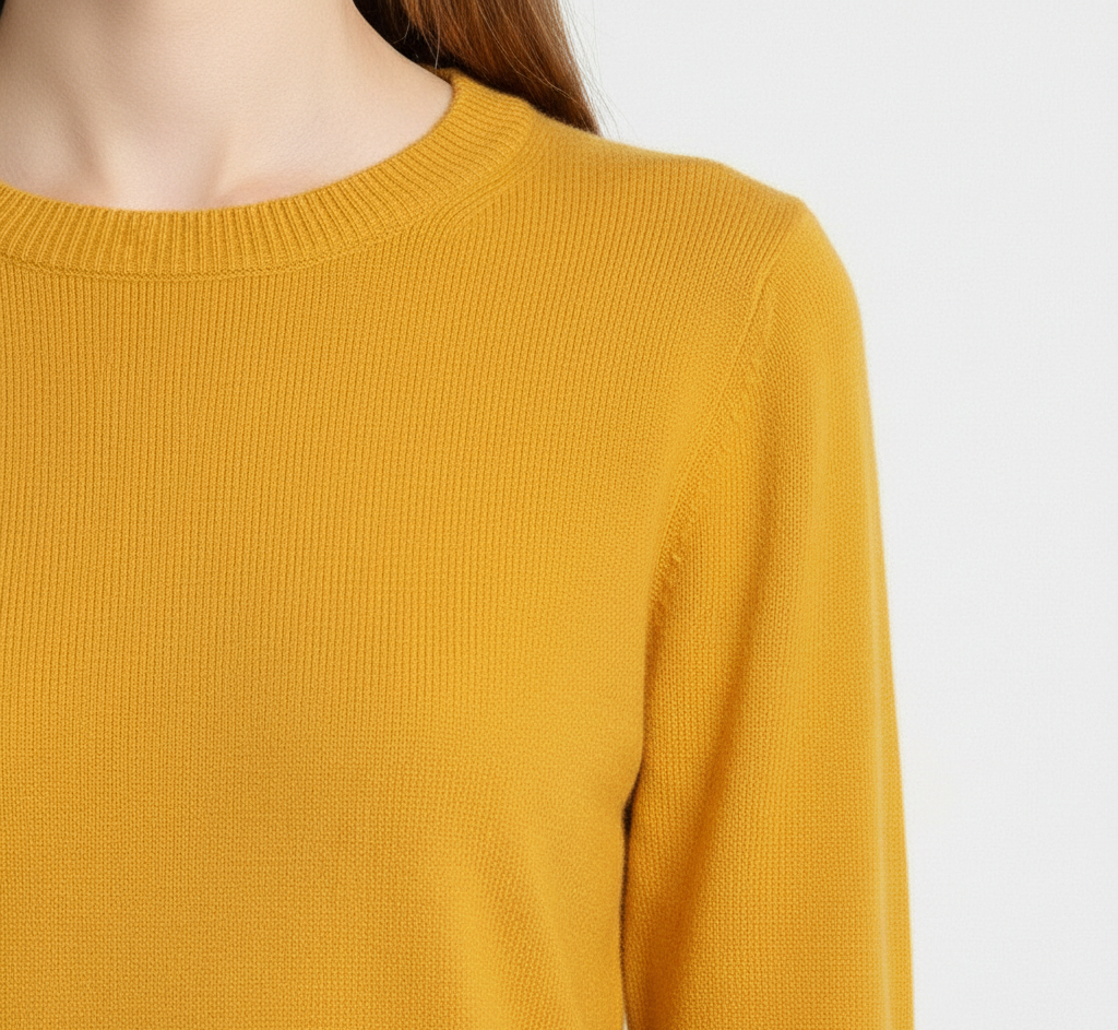 Women's Cashmere Slim Fit Long Sleeve Sweater – Elegant