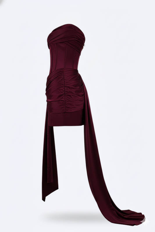 Elegant Women's Short Sleeveless Floral Dress with V-Neck – Ceremony