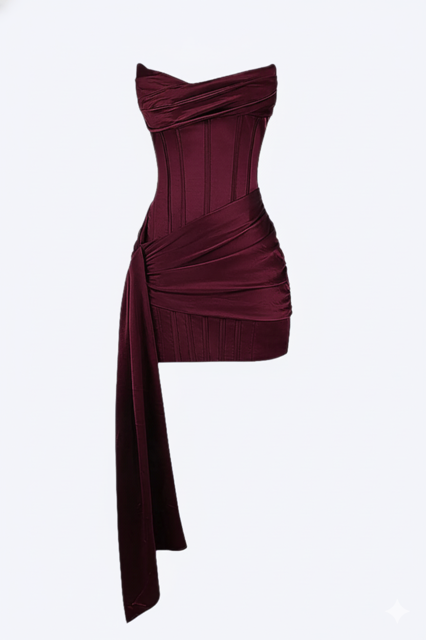 Elegant Women's Short Sleeveless Floral Dress with V-Neck – Ceremony