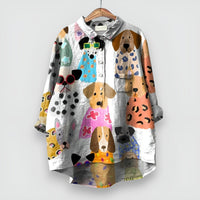 Women's Shirt with Dog Print