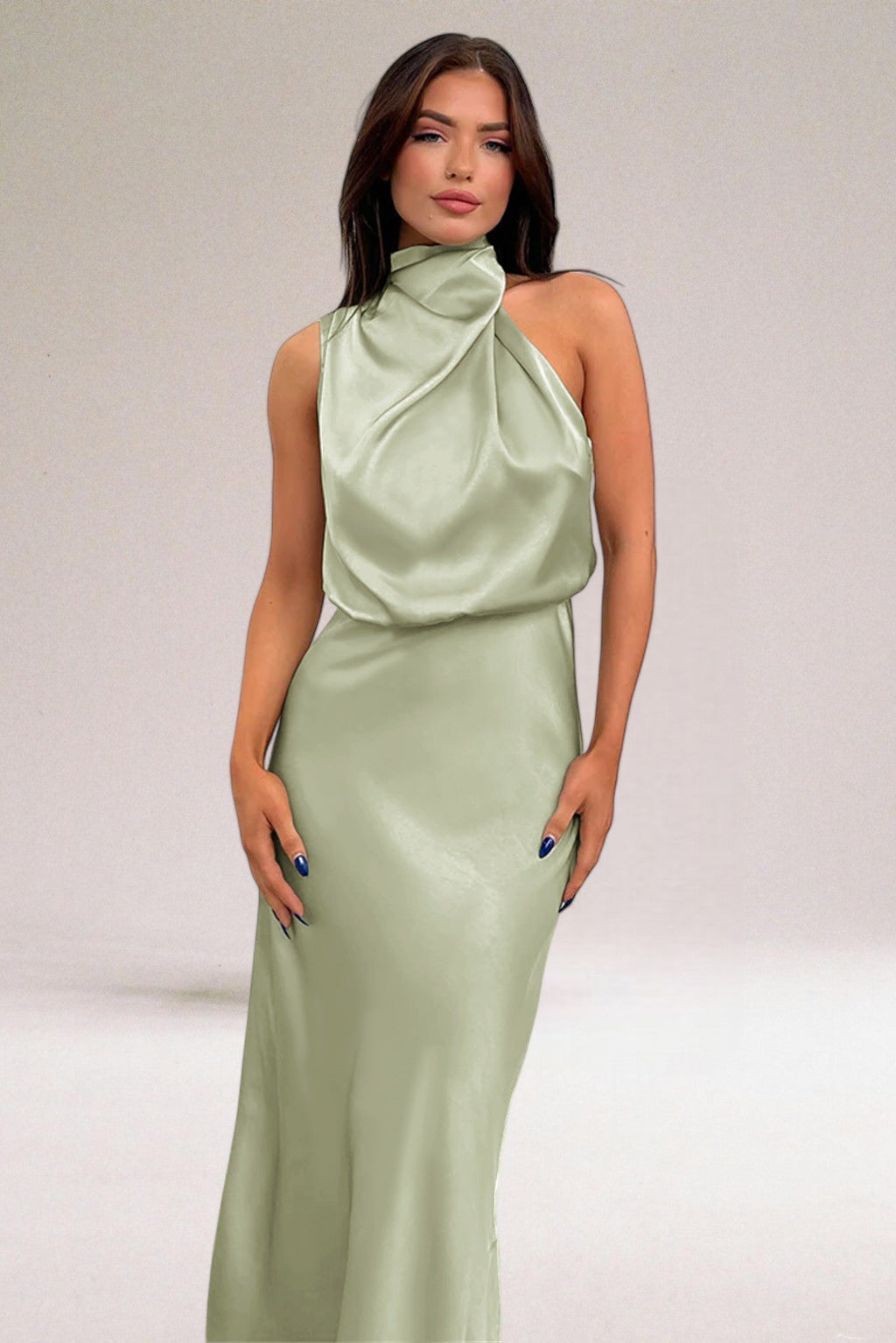 Giselle™ | Elegant Halter Neck Dress 0